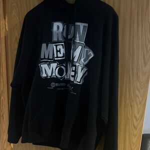 Black Graphic Hoodie - Run Me My Money